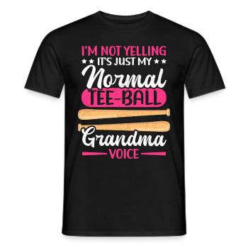 Tee Ball Grandma Tee-Ball Teeball T-Ball Geschenk - Männer T-Shirt - Schwarz - Vorne - AI Model Male 178 light (178cm)