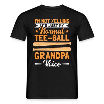 Boule de thé grand-père Tee-Ball Teeball T-Ball cadeau - T-shirt homme - noir - Devant - AI Model Male 178 light (178cm)