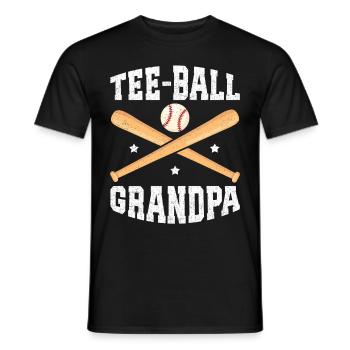 Tee Ball Grandpa Teeball Tee-Ball T-Ball Geschenk - Männer T-Shirt - Schwarz - Vorne - AI Model Male 178 light (178cm)