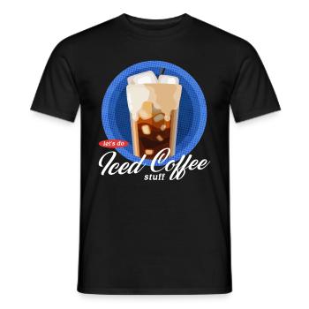 Iced Coffee Iced Coffee Coffee Lover Gift - Men's T-Shirt - black - Front - AI Model Male 178 light (178cm)