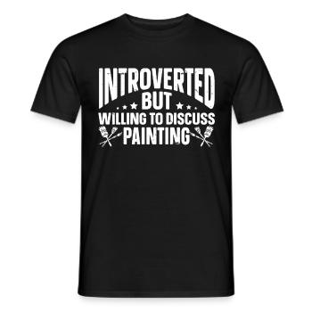 Cadeaux introvertis drôles - T-shirt homme - noir - Devant - AI Model Male 178 light (178cm)