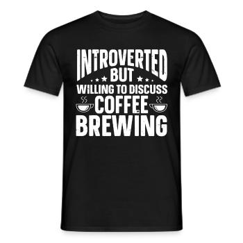 Cadeaux introvertis drôles - T-shirt homme - noir - Devant - AI Model Male 178 light (178cm)