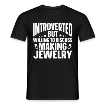Cadeaux amusants pour les introvertis - T-shirt homme - noir - Devant - AI Model Male 178 light (178cm)