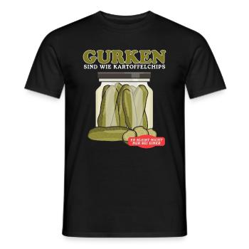Cornichon de concombre Pickle Kukumer Cadeau de concombre - T-shirt homme - noir - Devant - AI Model Male 178 light (178cm)