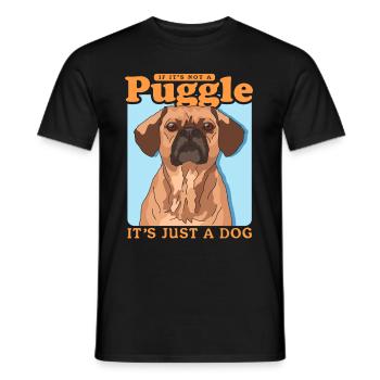 Puggle Dog Owner Cadeau de propriétaire de chien - T-shirt homme - noir - Devant - AI Model Male 178 light (178cm)