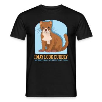 Cadeau de petite belette de souris belette - T-shirt homme - noir - Devant - AI Model Male 178 light (178cm)