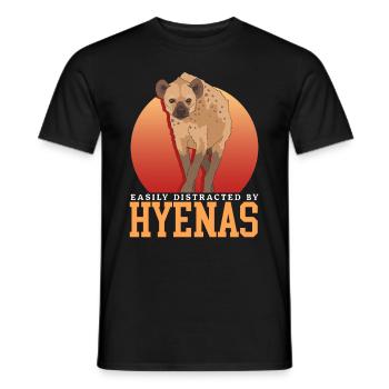 Hyena Hyena Spotted Hyena Gift - Men's T-Shirt - black - Front - AI Model Male 178 light (178cm)
