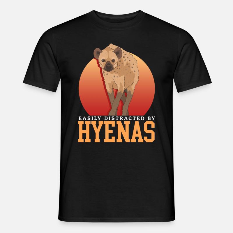 Hyäne Hyänen Tüpfelhyäne Geschenk - Männer T-Shirt - Schwarz