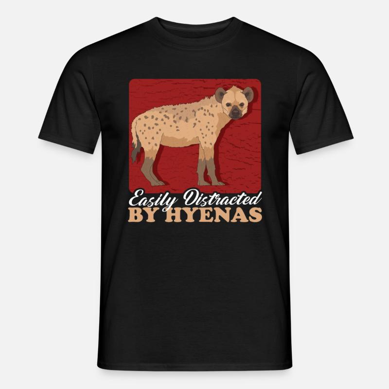 Hyäne Tüpfelhyäne Hyänen Geschenk - Männer T-Shirt - Schwarz