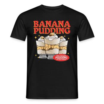 Bananenpudding Bananen-Pudding Geschenk - Männer T-Shirt - Schwarz - Vorne - AI Model Male 178 light (178cm)