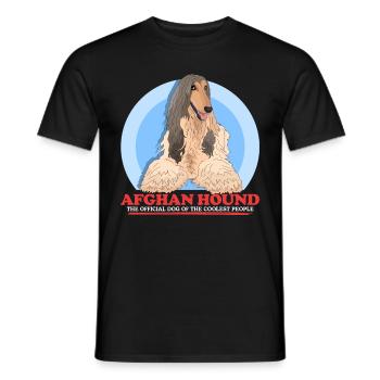 Lévrier afghan chien propriétaire de chien cadeau - T-shirt homme - noir - Devant - AI Model Male 178 light (178cm)