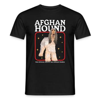 Cadeau de propriétaire de chien lévrier afghan - T-shirt homme - noir - Devant - AI Model Male 178 light (178cm)