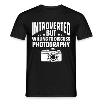 Cadeaux amusants pour les introvertis - T-shirt homme - noir - Devant - AI Model Male 178 light (178cm)