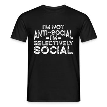 Fun Introvert Gifts - Men's T-Shirt - black - Front - AI Model Male 178 light (178cm)