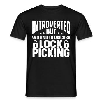 Fun Introvert Gifts - Men's T-Shirt - black - Front - AI Model Male 178 light (178cm)