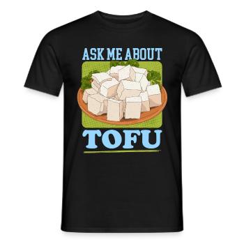 Tofu Bean Cheese Bean Curd Vegan Gift - T-shirt homme - noir - Devant - AI Model Male 178 light (178cm)