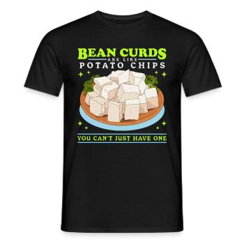 Fromage de tofu Fromage de haricot végétalien Cadeau de caillé de haricot - T-shirt homme - noir - Devant - AI Model Male 178 light (178cm)