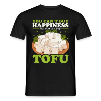 Tofu Vegan Bean Cheese Bean Curd Gift - T-shirt homme - noir - Devant - AI Model Male 178 light (178cm)
