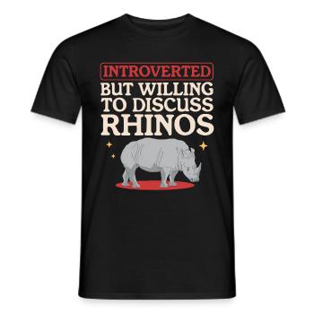 Rhino Rhinos Rhinoceros Gift - Men's T-Shirt - black - Front - AI Model Male 178 light (178cm)