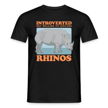 Rhinocéros Rhinocéros Rhinocéros Cadeau de rhinocéros - T-shirt homme - noir - Devant - AI Model Male 178 light (178cm)