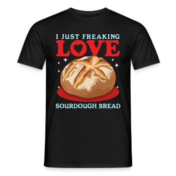 Sourdough Bread Sourdough Bread Gift - Men's T-Shirt - black - Front - AI Model Male 178 light (178cm)