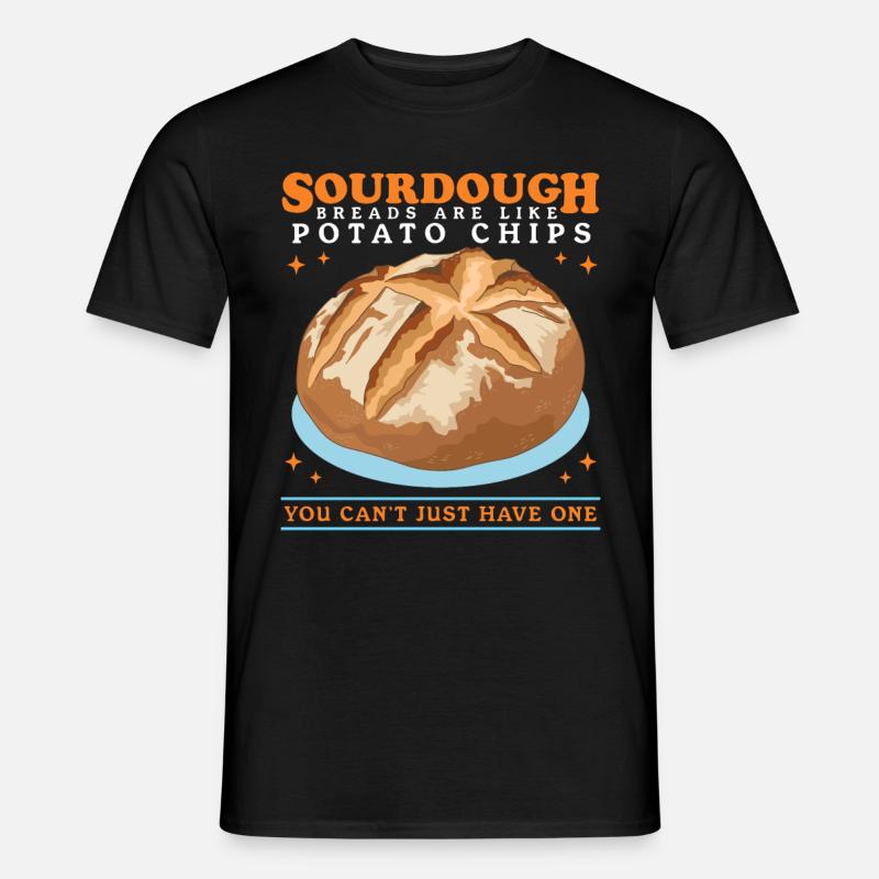 Sauerteigbrot Brote Sauerteig Geschenk - Männer T-Shirt - Schwarz