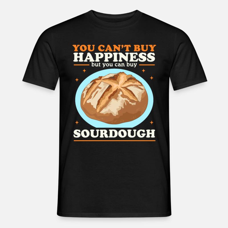Sauerteigbrote Sauerteig Geschenk - Männer T-Shirt - Schwarz