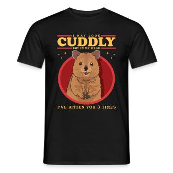 Kangourou à queue courte Quokka : le cadeau de Quokka - T-shirt homme - noir - Devant - AI Model Male 178 light (178cm)