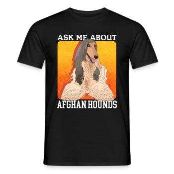 Lévrier afghan chien propriétaire de chien cadeau - T-shirt homme - noir - Devant - AI Model Male 178 light (178cm)