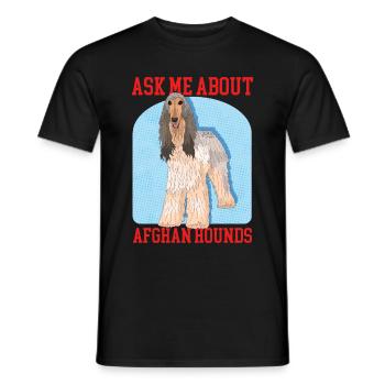 Cadeau de propriétaire de chien lévrier afghan - T-shirt homme - noir - Devant - AI Model Male 178 light (178cm)