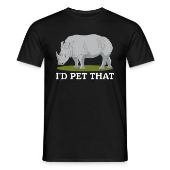 Rhinocéros Rhinocéros Rhinocéros Cadeau - T-shirt homme - noir - Devant - AI Model Male 178 light (178cm)