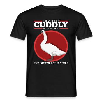 Swan Swans Swan Lover Gift - Men's T-Shirt - black - Front - AI Model Male 178 light (178cm)