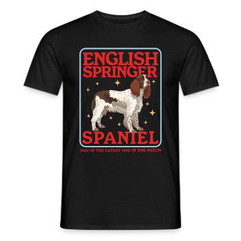 English Springer Spaniel Dad Dog Owner Gift - Men's T-Shirt - black - Front - AI Model Male 178 light (178cm)