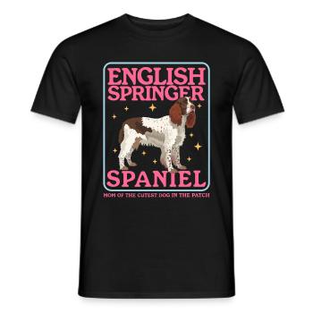English Springer Spaniel Mom Dog Owner Gift - Men's T-Shirt - black - Front - AI Model Male 178 light (178cm)