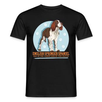 English Springer Spaniel Dad Geschenk - Männer T-Shirt - Schwarz - Vorne - AI Model Male 178 light (178cm)