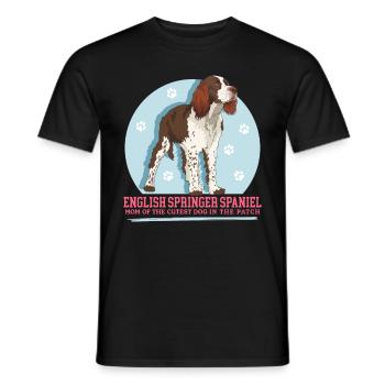 English Springer Spaniel Mom Gift - Men's T-Shirt - black - Front - AI Model Male 178 light (178cm)