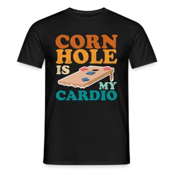 Cornhole Player Blind Hole Sac de haricots cadeau - T-shirt homme - noir - Devant - AI Model Male 178 light (178cm)