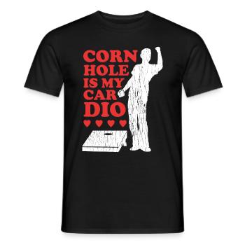 Cornhole Player Bean Bag Blind Hole Cadeau - T-shirt homme - noir - Devant - AI Model Male 178 light (178cm)