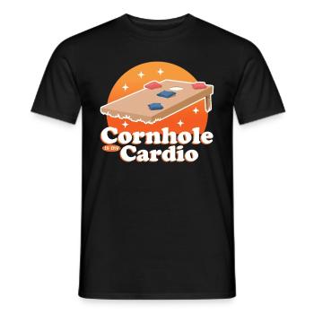 Joueur de cornhole | Cadeau de trou borgne de pouf - T-shirt homme - noir - Devant - AI Model Male 178 light (178cm)