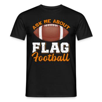 Cadeau de joueur de flag-football - T-shirt homme - noir - Devant - AI Model Male 178 light (178cm)