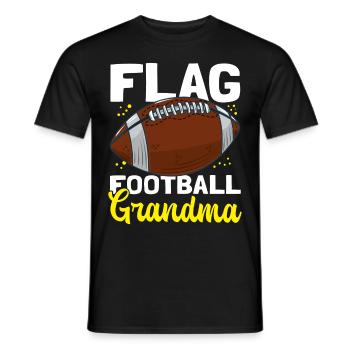Flag Football Granny Player Footballer Gift - Men's T-Shirt - black - Front - AI Model Male 178 light (178cm)