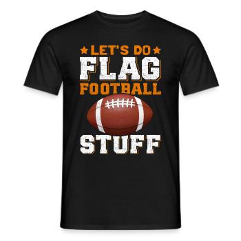 Flag Football Player Footballer Gift - Men's T-Shirt - black - Front - AI Model Male 178 light (178cm)