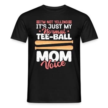 Tee Ball Mom T-Ball Teeball Tee-Ball Geschenk - Männer T-Shirt - Schwarz - Vorne - AI Model Male 178 light (178cm)