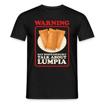 Lumpia Loempia Rouleau de printemps cadeau - T-shirt homme - noir - Devant - AI Model Male 178 light (178cm)