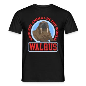 Walross Walroß Walrus Walrosse Geschenk - Männer T-Shirt - Schwarz - Vorne - AI Model Male 178 light (178cm)