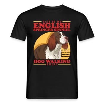 English Springer Spaniel Dog Owner Gift - Men's T-Shirt - black - Front - AI Model Male 178 light (178cm)