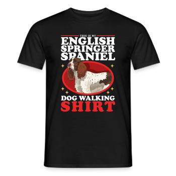 English Springer Spaniel Dog Owner Gift - Men's T-Shirt - black - Front - AI Model Male 178 light (178cm)