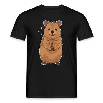 Kangourou à queue courte Quokka : le cadeau de Quokka - T-shirt homme - noir - Devant - AI Model Male 178 light (178cm)