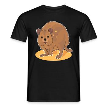 Quokka Kangaroo Short Tail Kangaroo Cadeau - T-shirt homme - noir - Devant - AI Model Male 178 light (178cm)