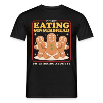 Lebkuchen Lebkuchenmann Lebkuchenmänner Geschenk - Männer T-Shirt - Schwarz - Vorne - AI Model Male 178 light (178cm)